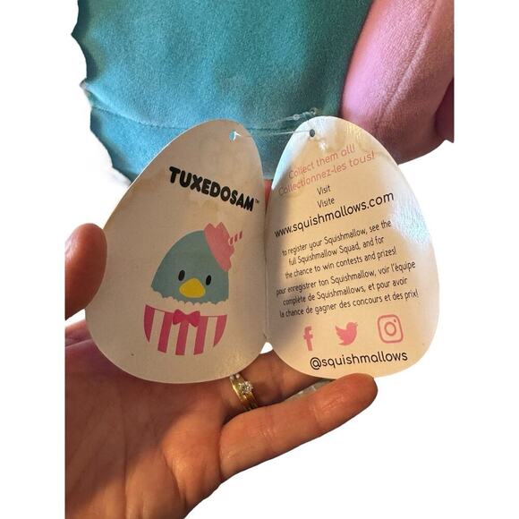 New Squishmallow 12 In Hello Kitty Tuxedo Sam Sanrio Plush Penguin Milkshake Toy - Picture 5 of 9